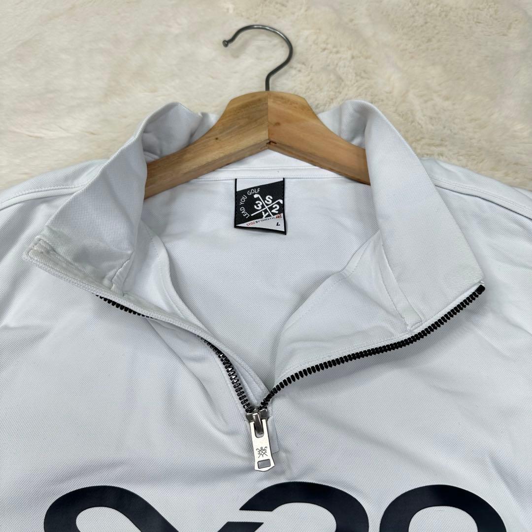 ✨美品✨SY32ゴルフ ハーフジップシャツ L ビッグロゴ 伸縮性 モックネック