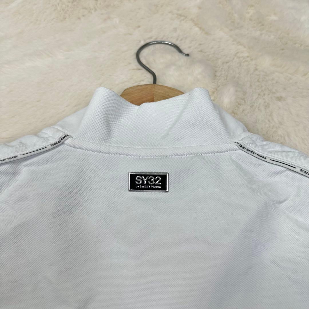 ✨美品✨SY32ゴルフ ハーフジップシャツ L ビッグロゴ 伸縮性 モックネック