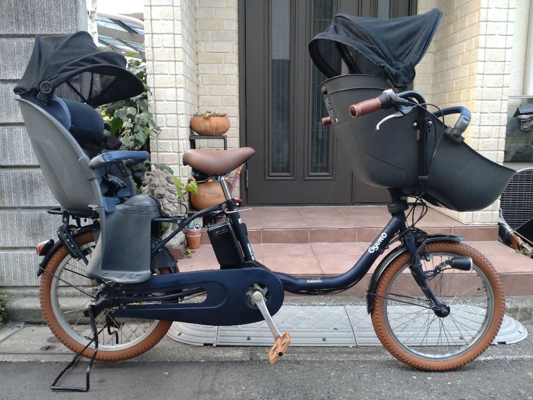 配送可★直接引渡可カスタム【Gyuttoギュット】電動アシスト自転車子供乗３人乗