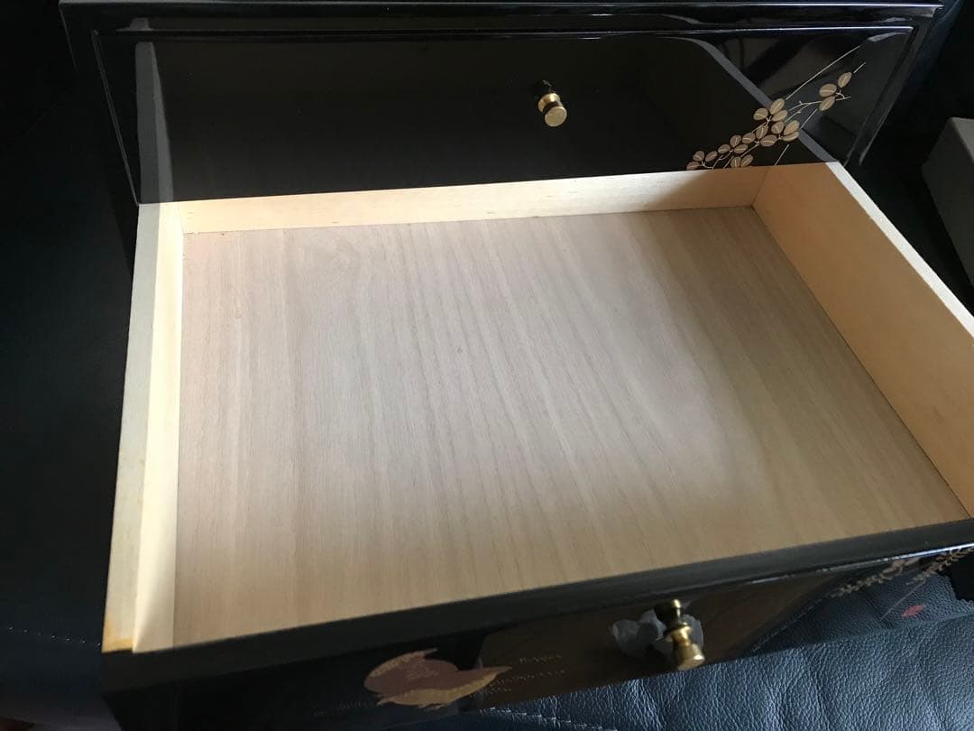 会津塗り　萩にうずら　漆器　タンス