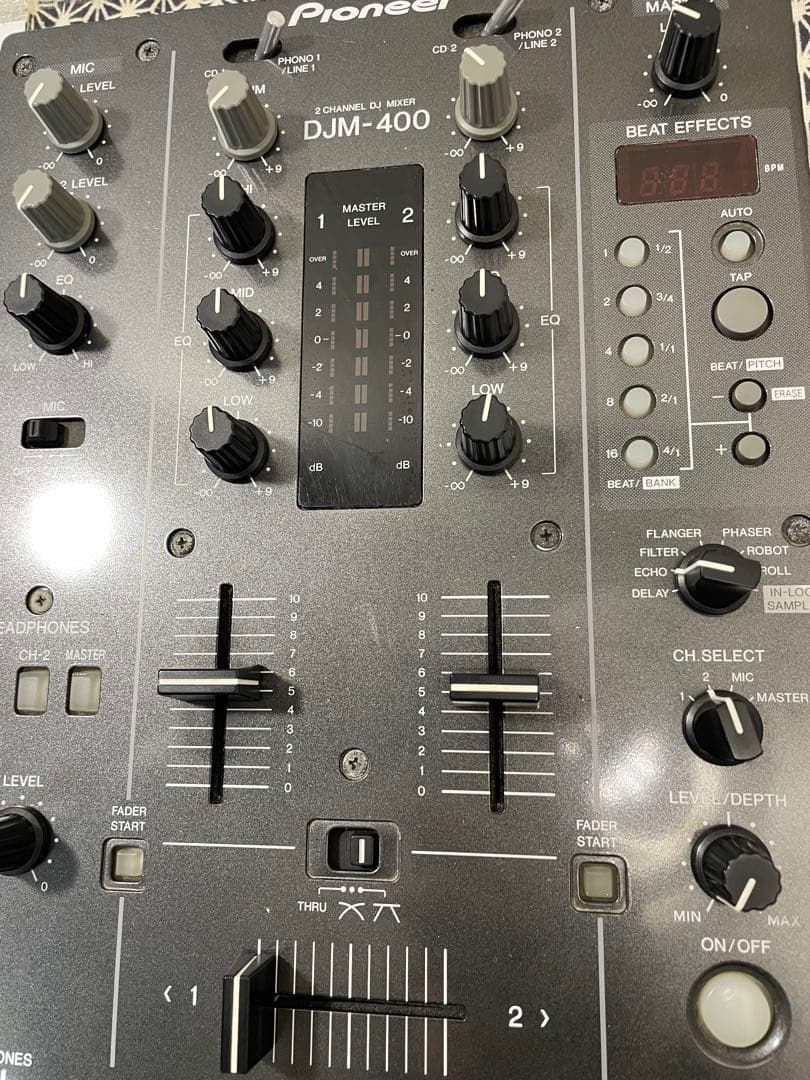 pioneer dj パイオニア　DJM-400 縦フェーダメンテ　横新品