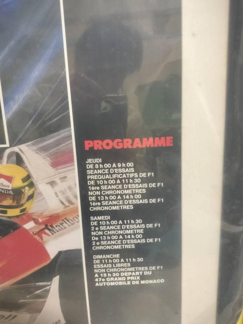 ◆アイルトンセナ F1 モナコGP オフィシャルポスター　1989年