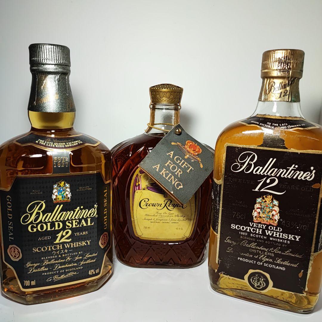 ウイスキー　バランタイン12年　ローヤルクラウン　1975