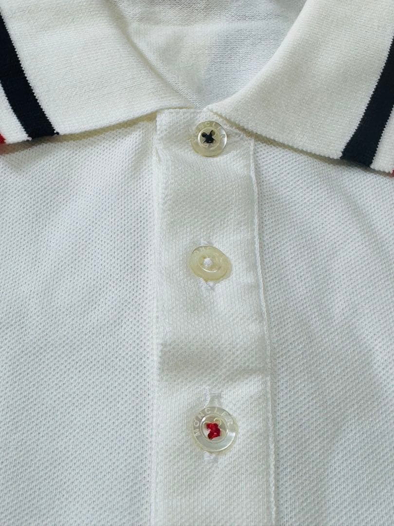 ★新品MONCLER モンクレール半袖ポロシャツ ホワイト
