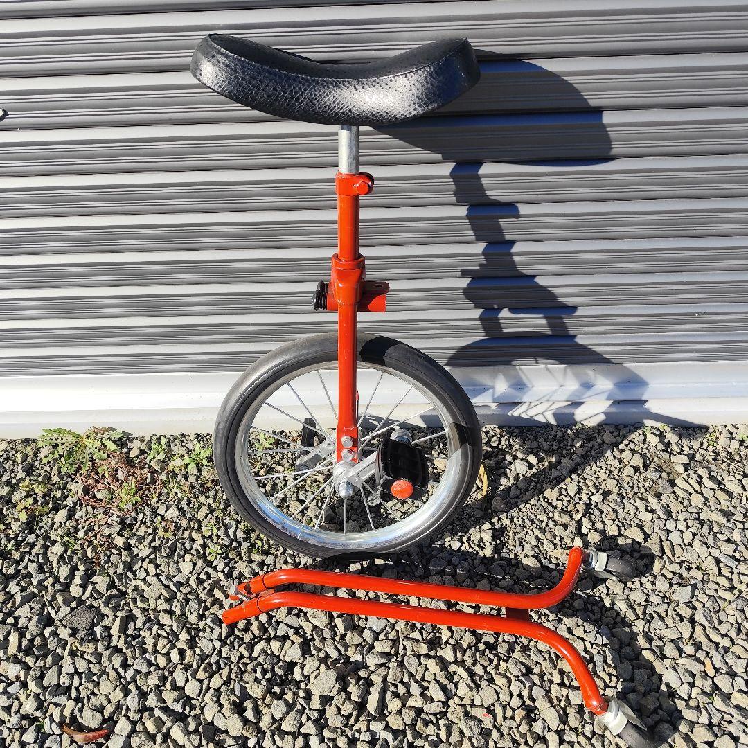 レア 珍品 補助輪付き １輪車 いちりんしゃ 赤