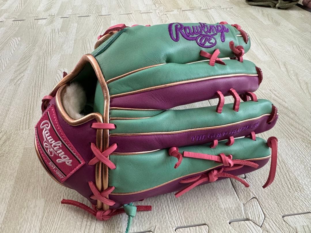 Rawlings 軟式グローブ 左投げ用 グリーン/パープル