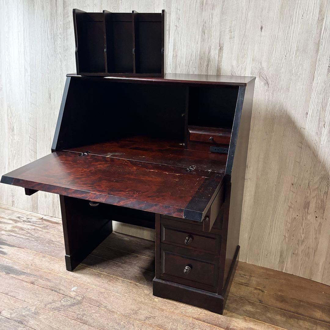 北海道民芸家具 ライティングビューロー 勉強机 学習机 書斎机