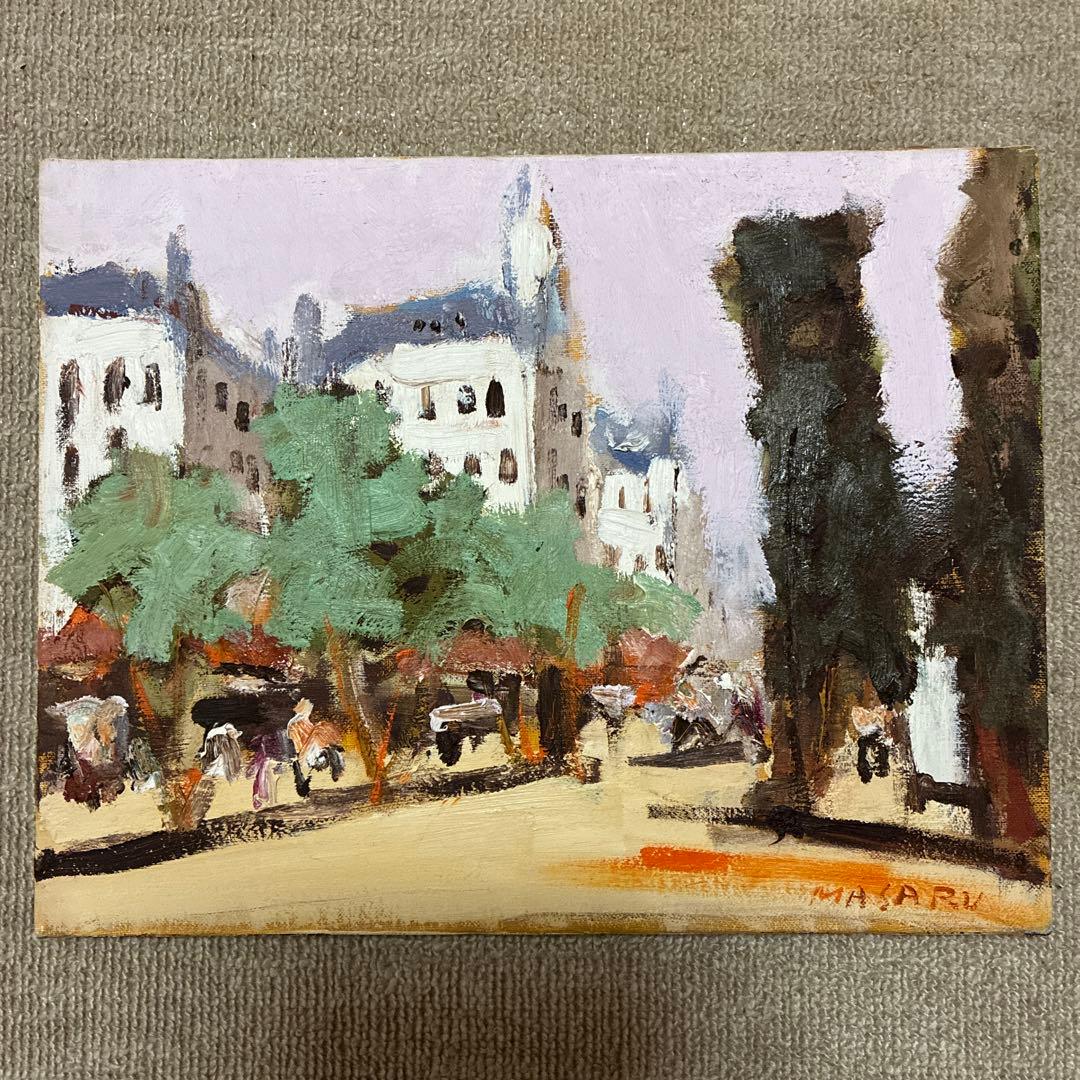 中村勝 「パリの街角」　油彩 F６号