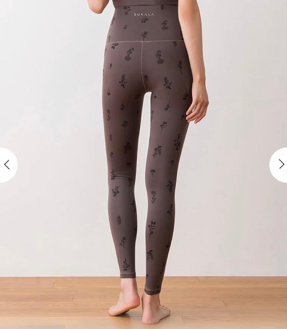 SUKALA フラワーブーケレギンス　ブラウン