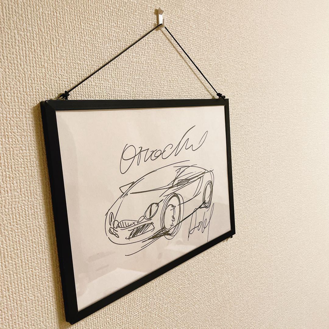 【レア】光岡自動車デザイナー青木孝憲　直筆サイン&オロチイラスト