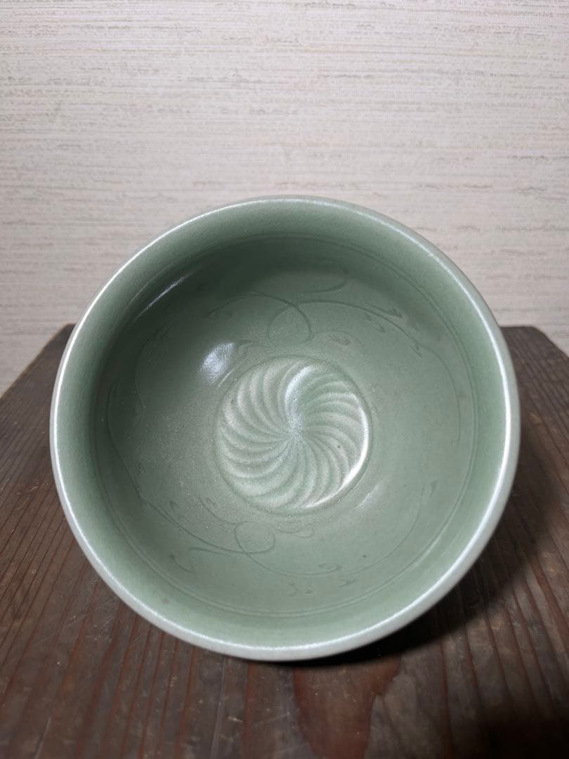 明　龍泉窯　青磁茶碗　七官青磁　明時代