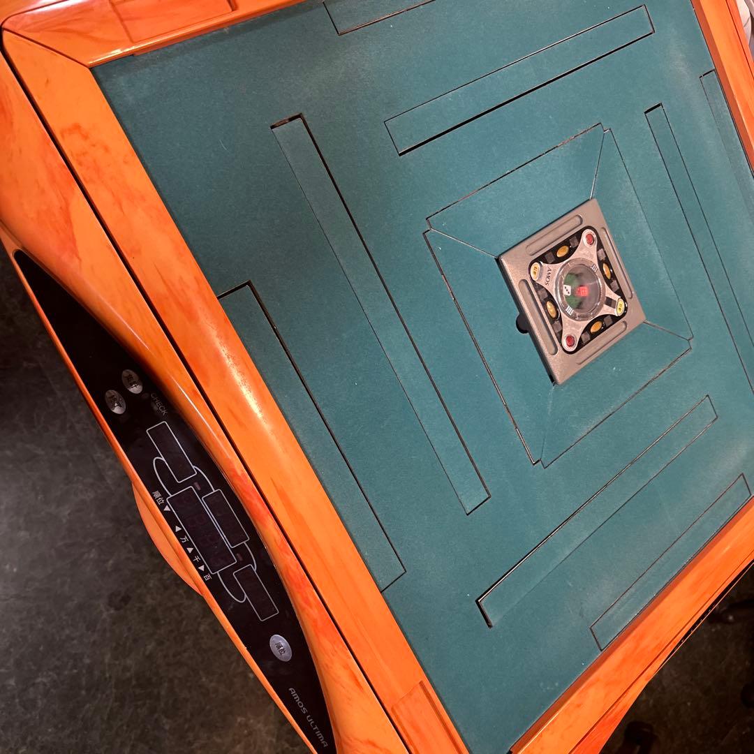 まりも　さん　専用　麻雀卓 オレンジ色 麻雀牌付き