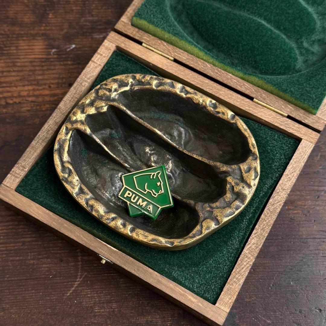 【限定生産】PUMA ブロンズトレイ 灰皿 ドイツ製 箱・冊子付 1960年代