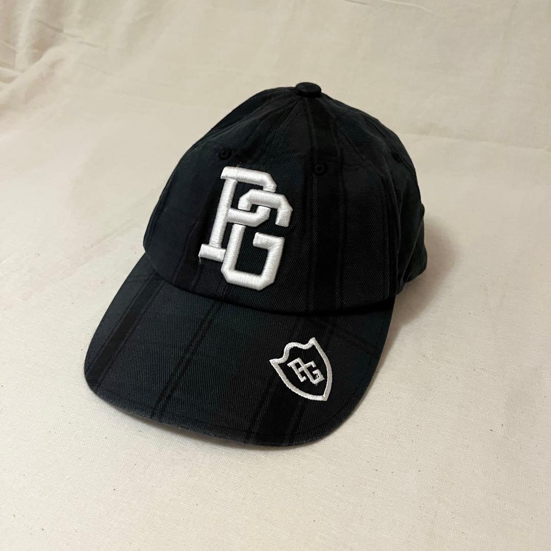 【希少ブラックウォッチ★未使用に近い】パーリーゲイツ キャップ★刺繍ロゴFREE