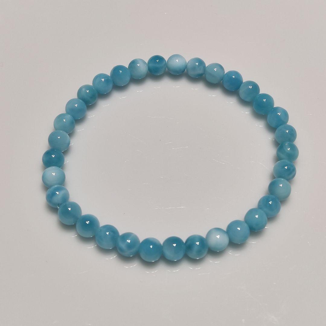パワーストーン　ブレスレット　ラリマー　6mm　16cm　No.92