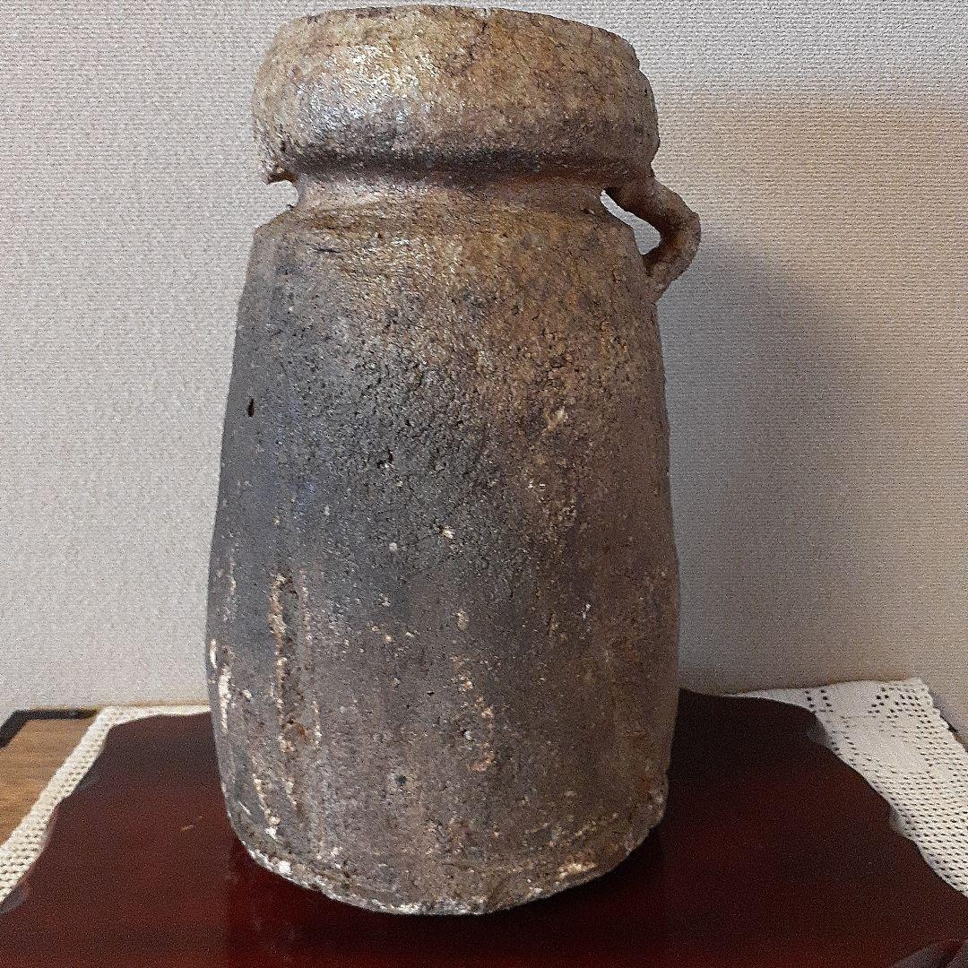 古片耳付き伊賀花入れ