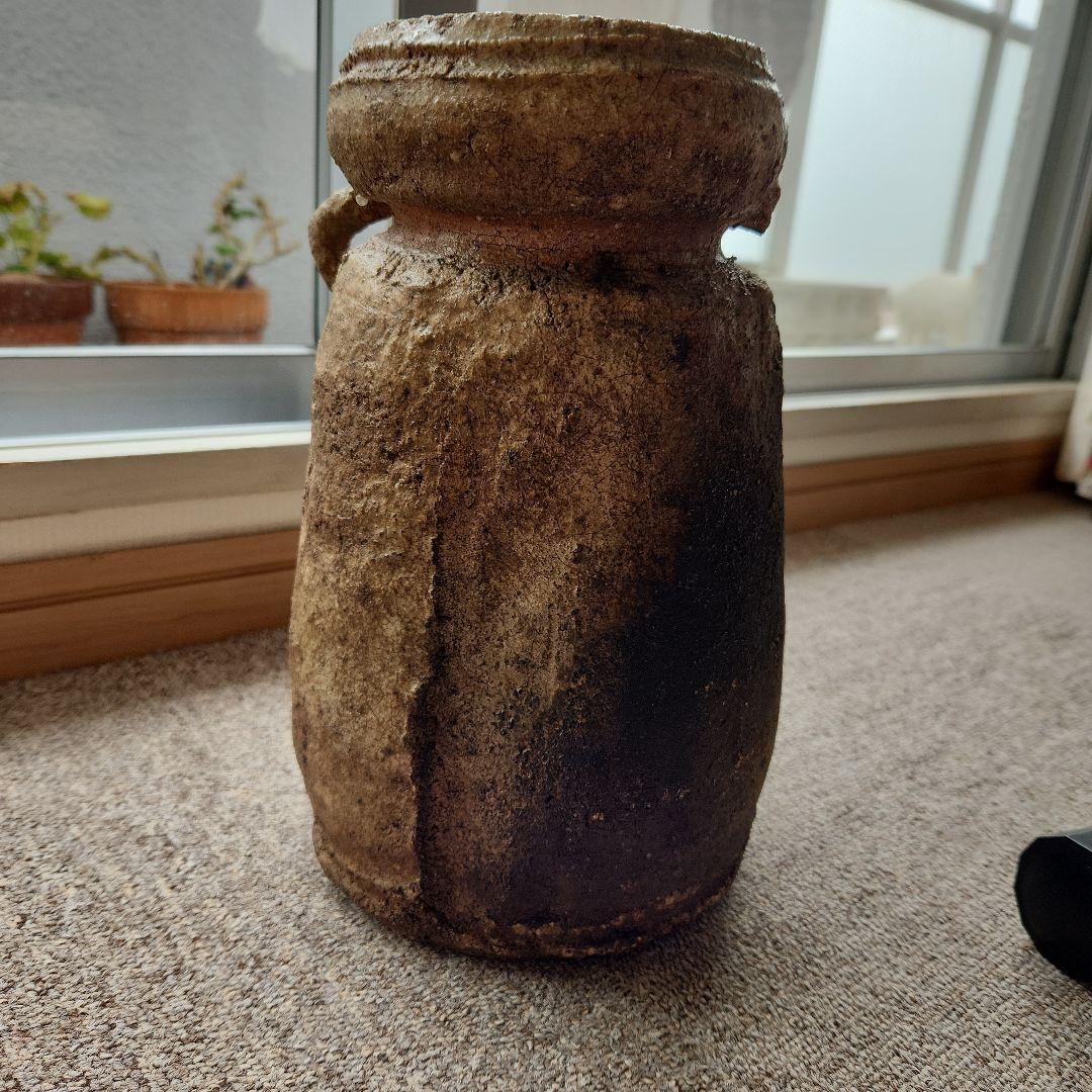 古片耳付き伊賀花入れ