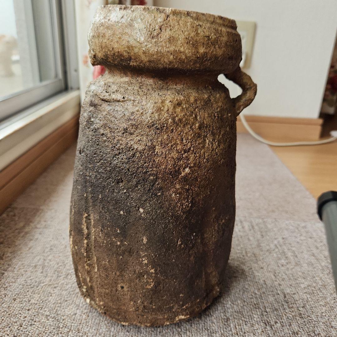 古片耳付き伊賀花入れ