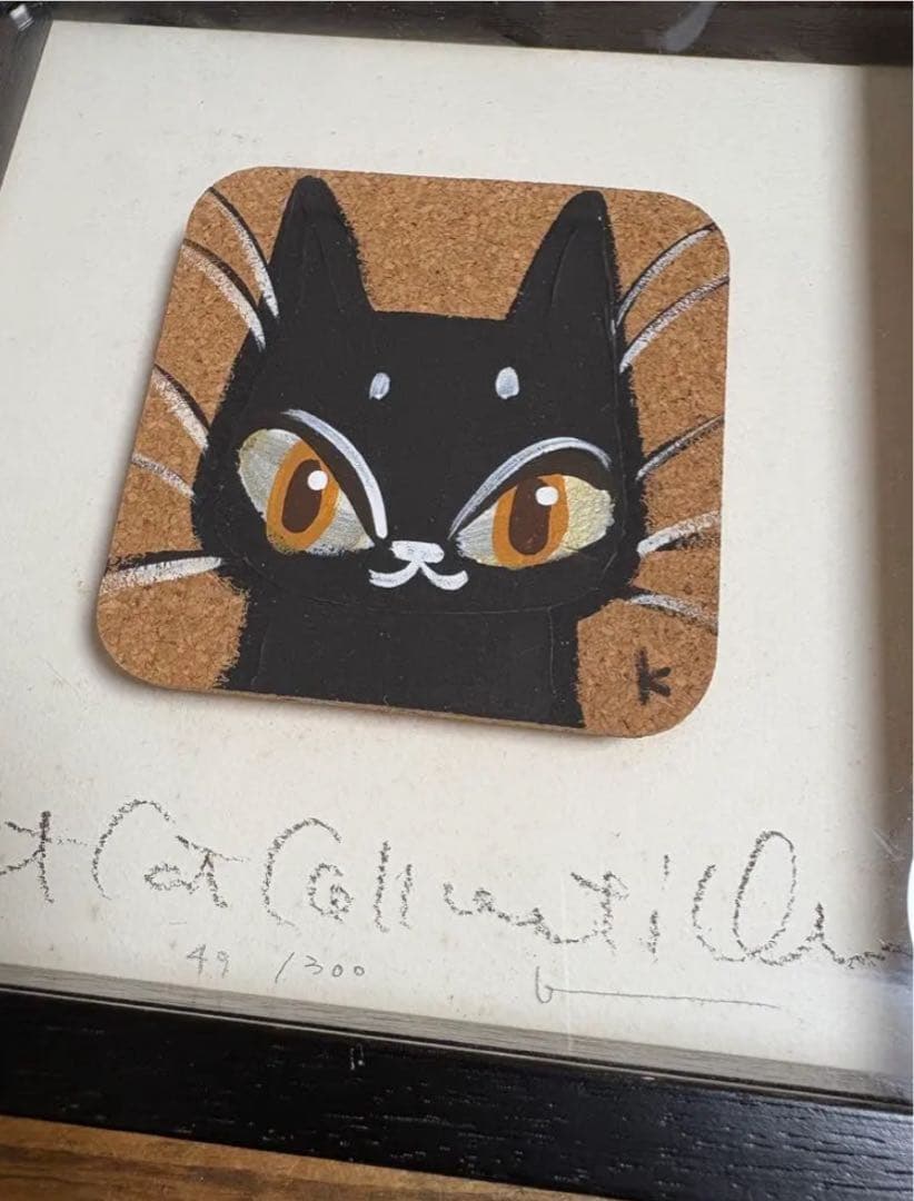 （専用）クボユキ　コルク画　原画　猫2点