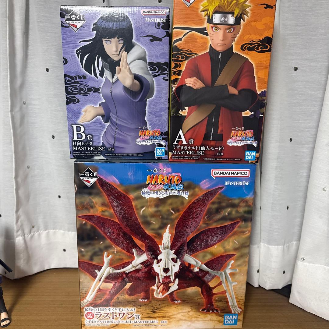 仙人モードナルト、ヒナタ、ナルト妖狐の衣6本目フィギュア　一番くじ