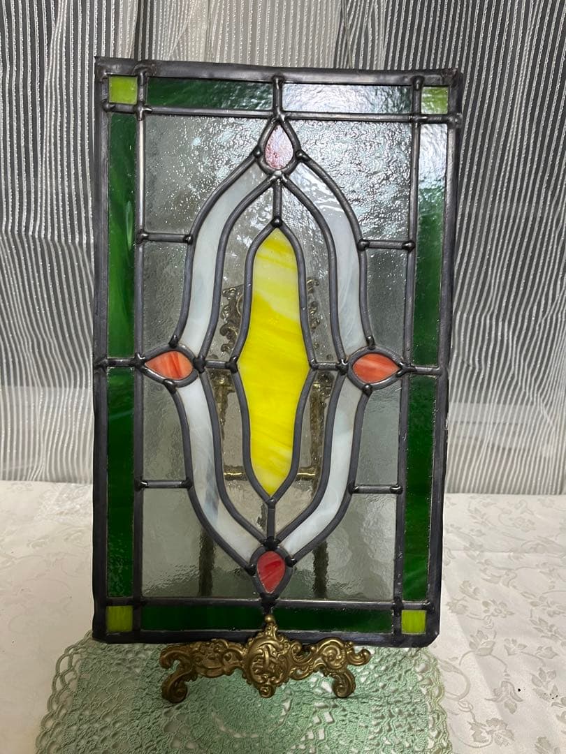 アンティーク　イギリス　ステンドグラス