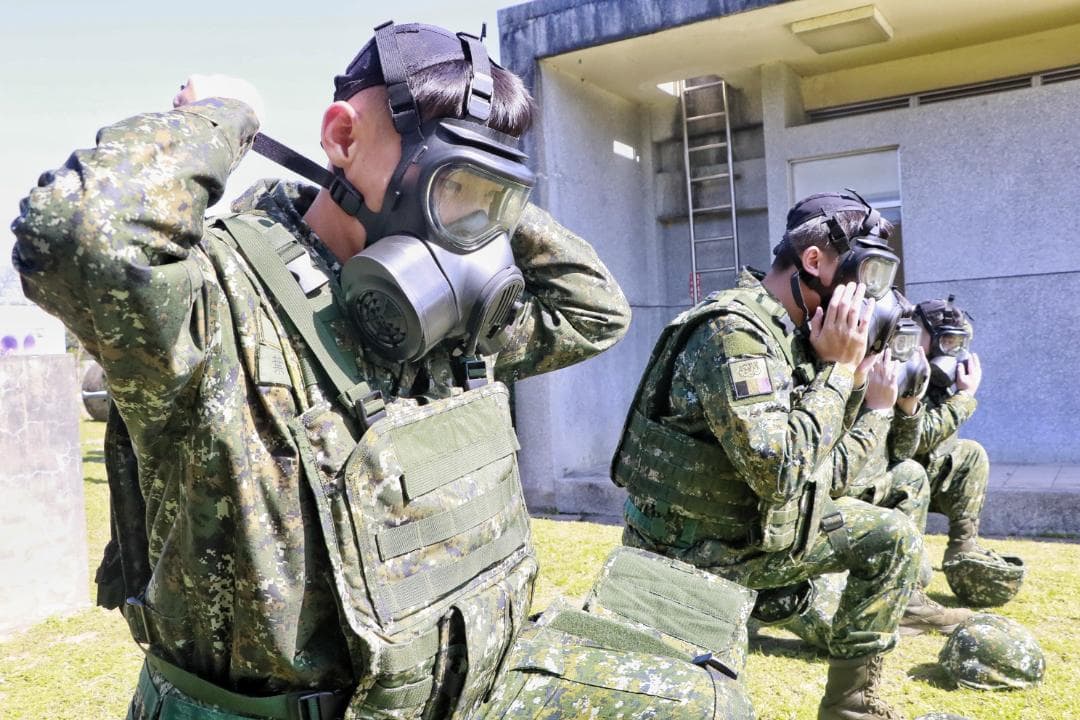 (官品) 台湾陸軍T3-102 ガスマスクフィルター、スピーカー(中華民国)