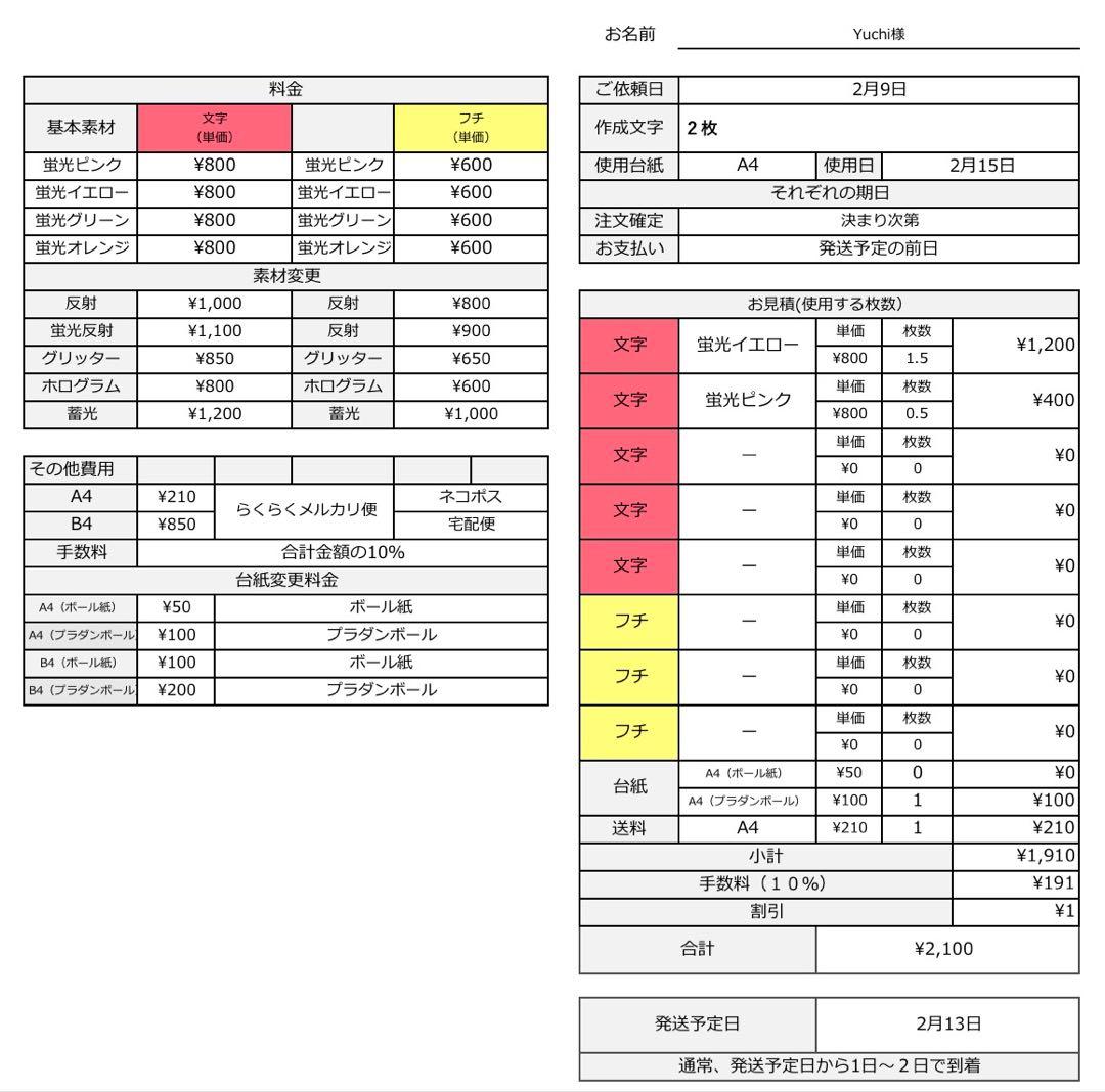 Yuchi様確認用★急ぎ★ファンサボード