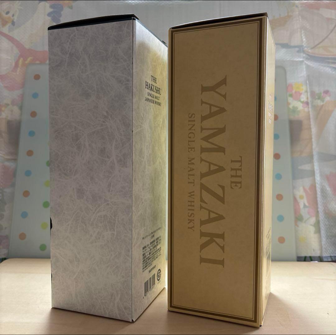 【新品】 SUNTORY 山崎12年＆白州 シングルモルトウイスキー ２本セット