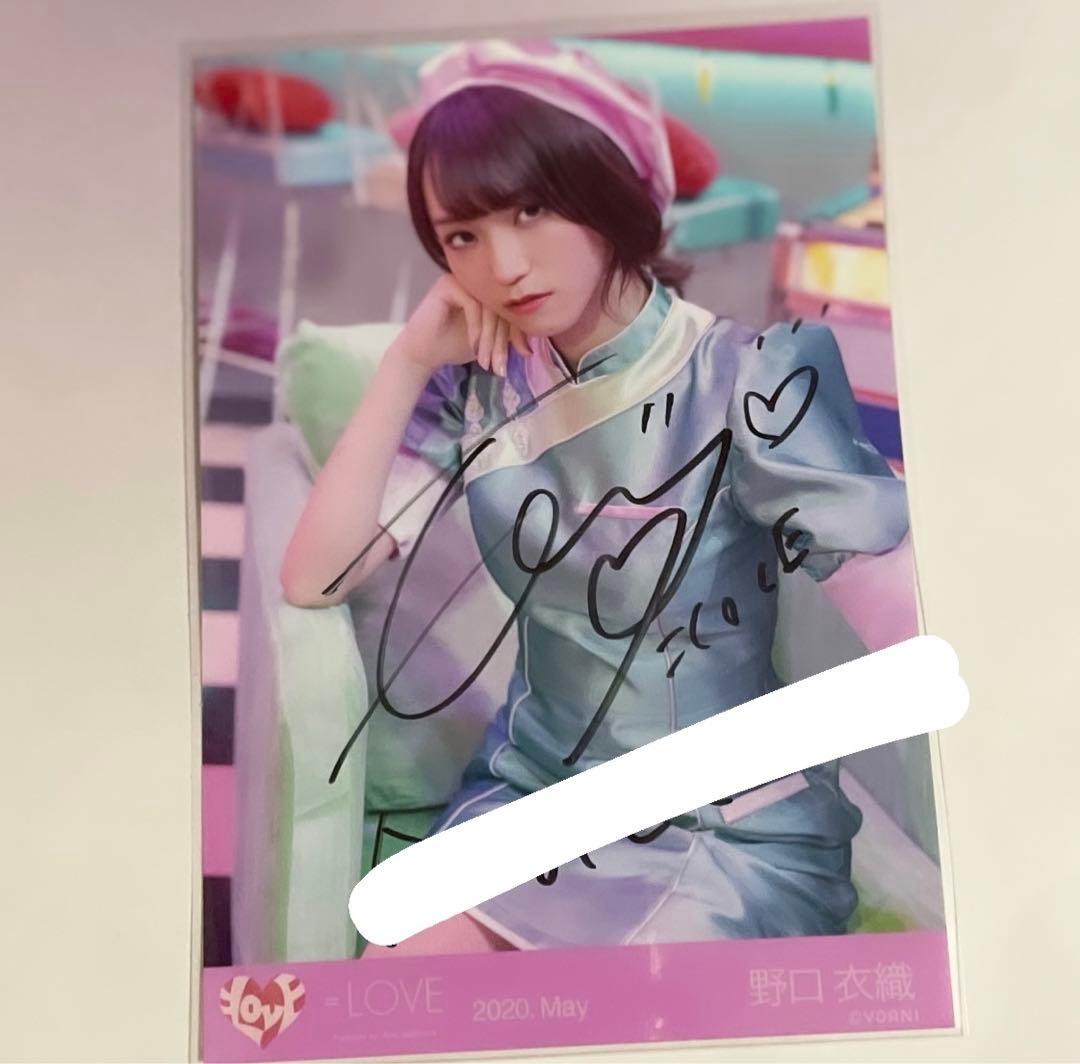 レア　野口衣織　イコラブ　生写真　直筆　コメあり　cameo
