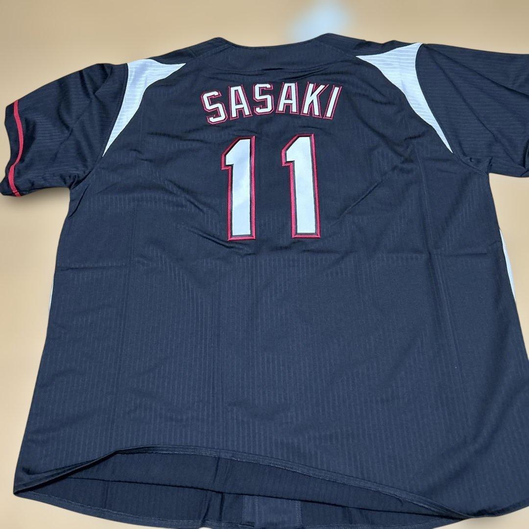 千葉ロッテマリーンズ　ユニフォーム 佐々木千隼選手X Lサイズ　マジェスティック