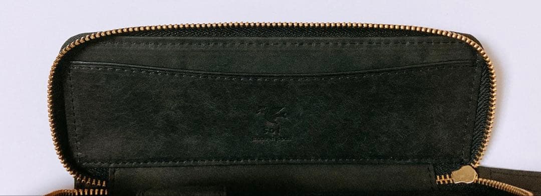 sot ソット　ラウンドファスナーペンケース　ブラック　プエブロレザー
