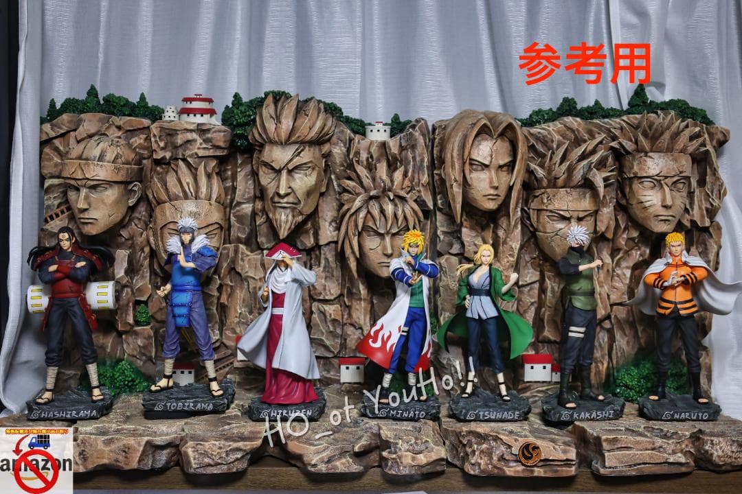 ナルト 疾風伝 フィギュア 歴代火影岩 ジオラマ台座 訳あり 1/8 スケール