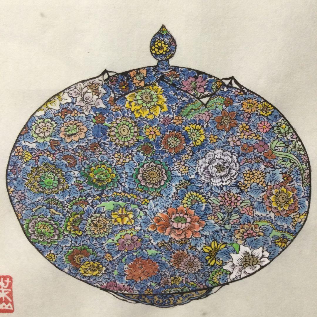 葉山有樹、緻密の花壺の絵