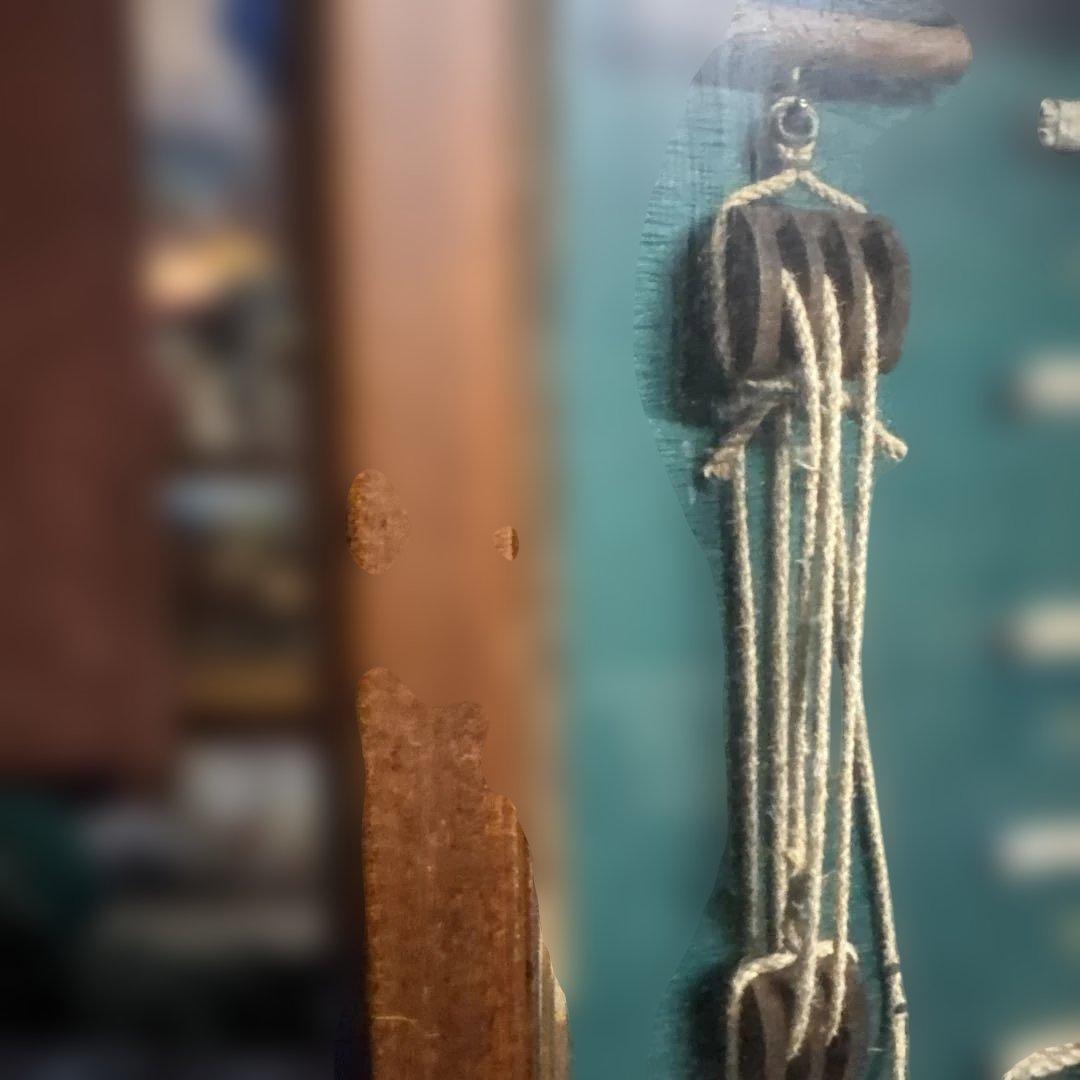 アンティーク　ロープワーク　海洋装飾品 フレーム付きアート