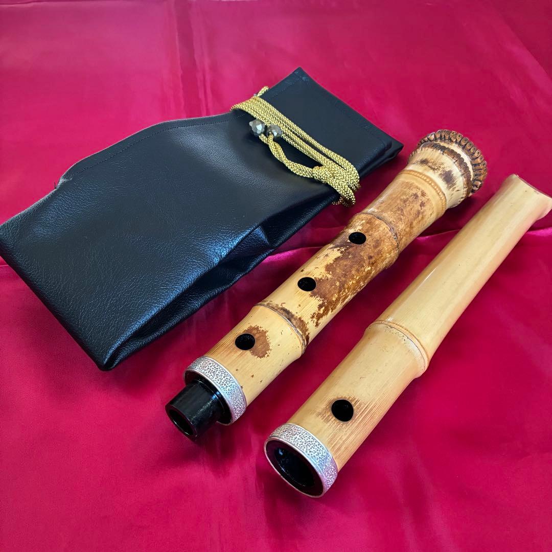 都山流1尺８寸在銘尺八２印