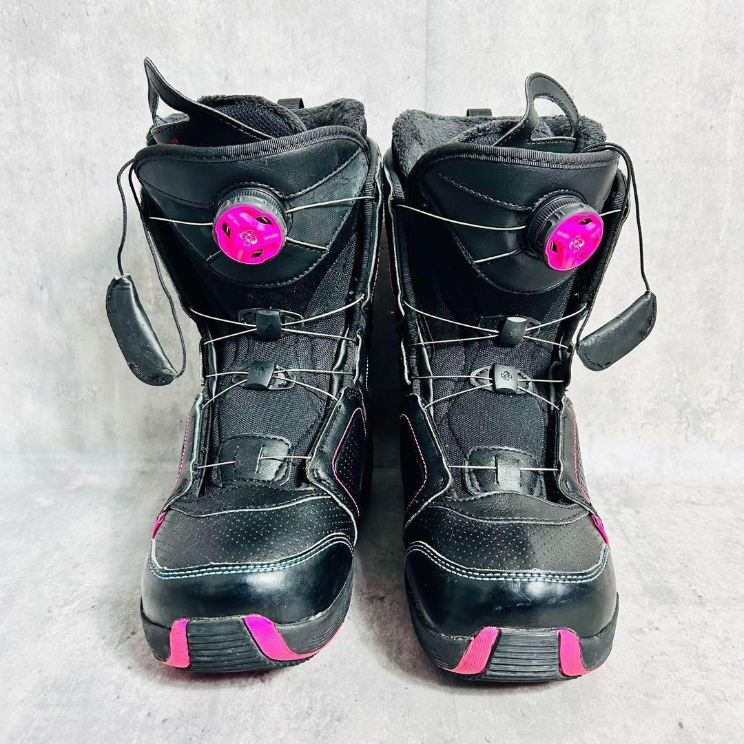 サロモン スノーボード ブーツ ボア 23cm スノボ BOA シューズ 黒