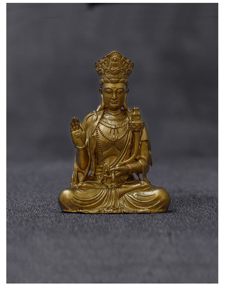 仏教美術 仏像 天冠弥勒菩薩仏像 小仏像 銅製 銅器