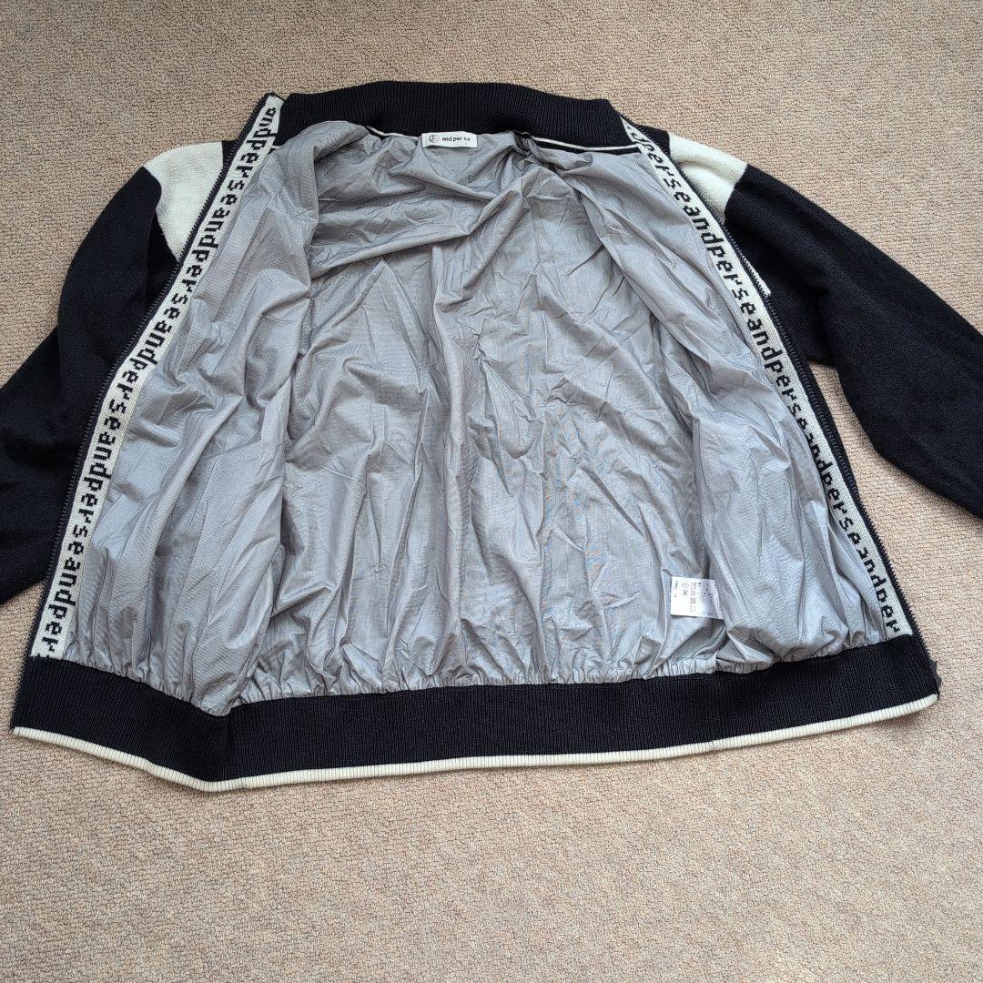 たけ 美品 アンパスィ 防寒仕様 ゴルフ サイズL 人気のネイビー紺