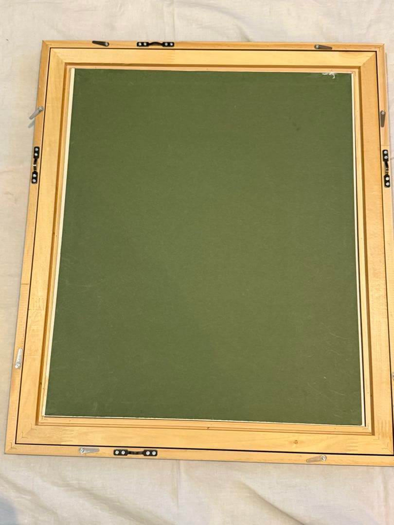 【真作】宮下柚葵「岩彩」日本画 約8号 額裏共シール 美人画重鎮