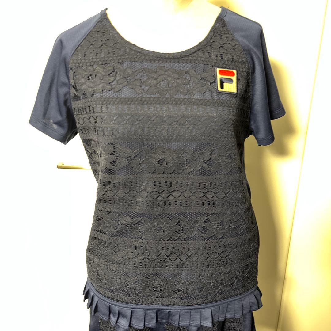 FILA ネイビー レーステニスウェア　セットアップ