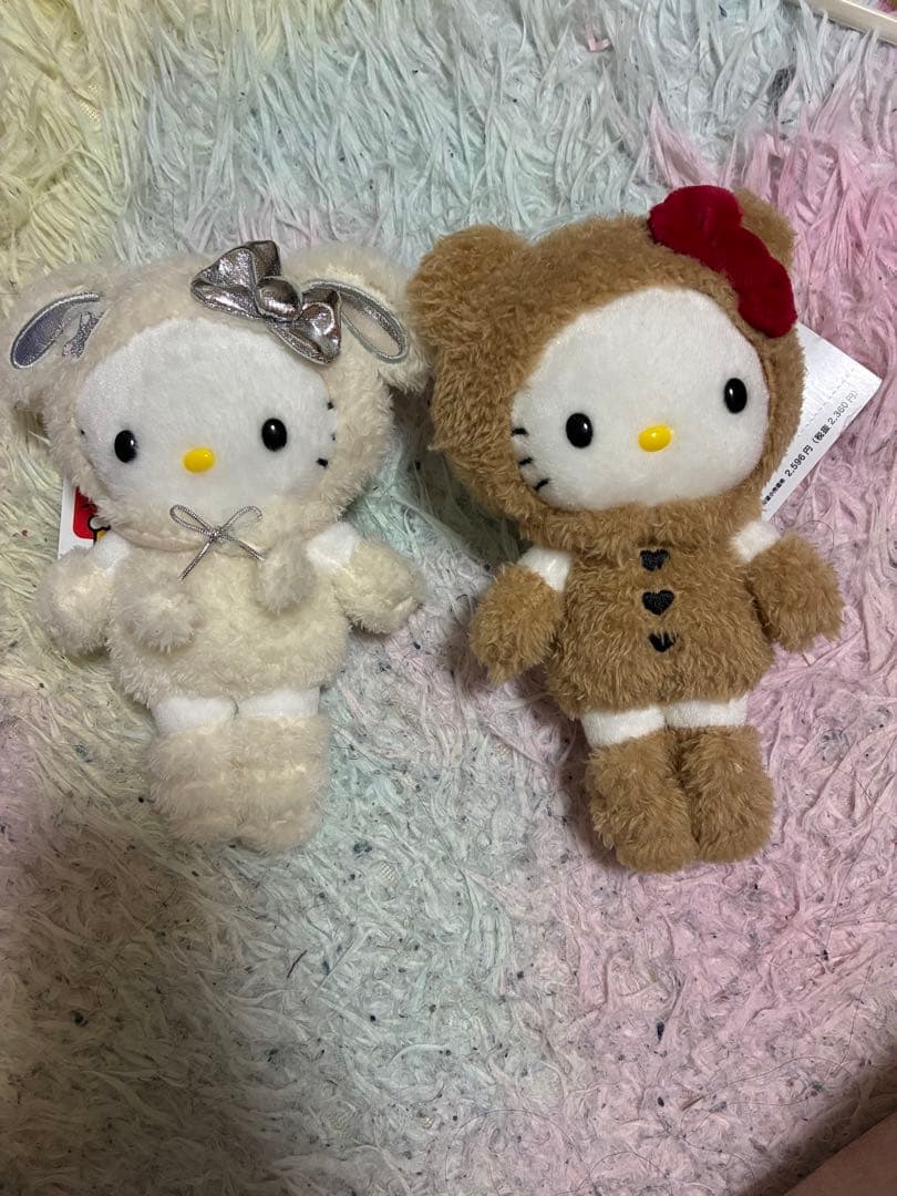 ハローキティ展　マスコットキーホルダー　雪うさぎ　くまスーツ