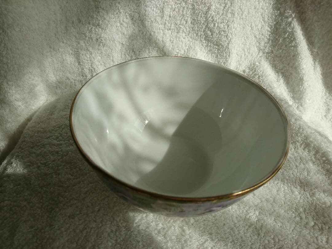 匿名配送、まとめ買い歓迎、パンジ－の図案の深い器オールドローゼンタール