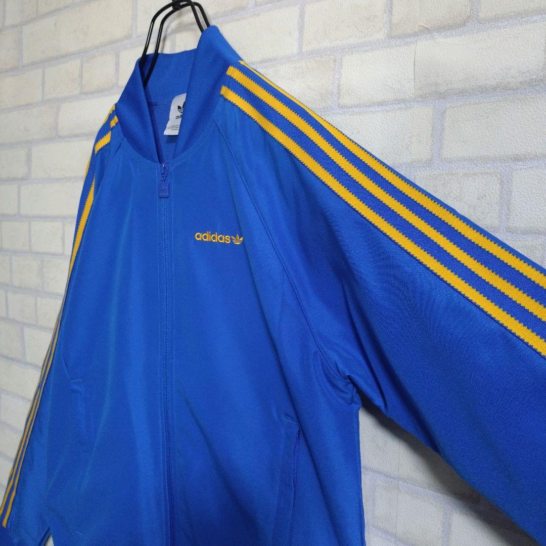 アディダス★美品 SST スーパースター セットアップ ジャージ 上下 青 L