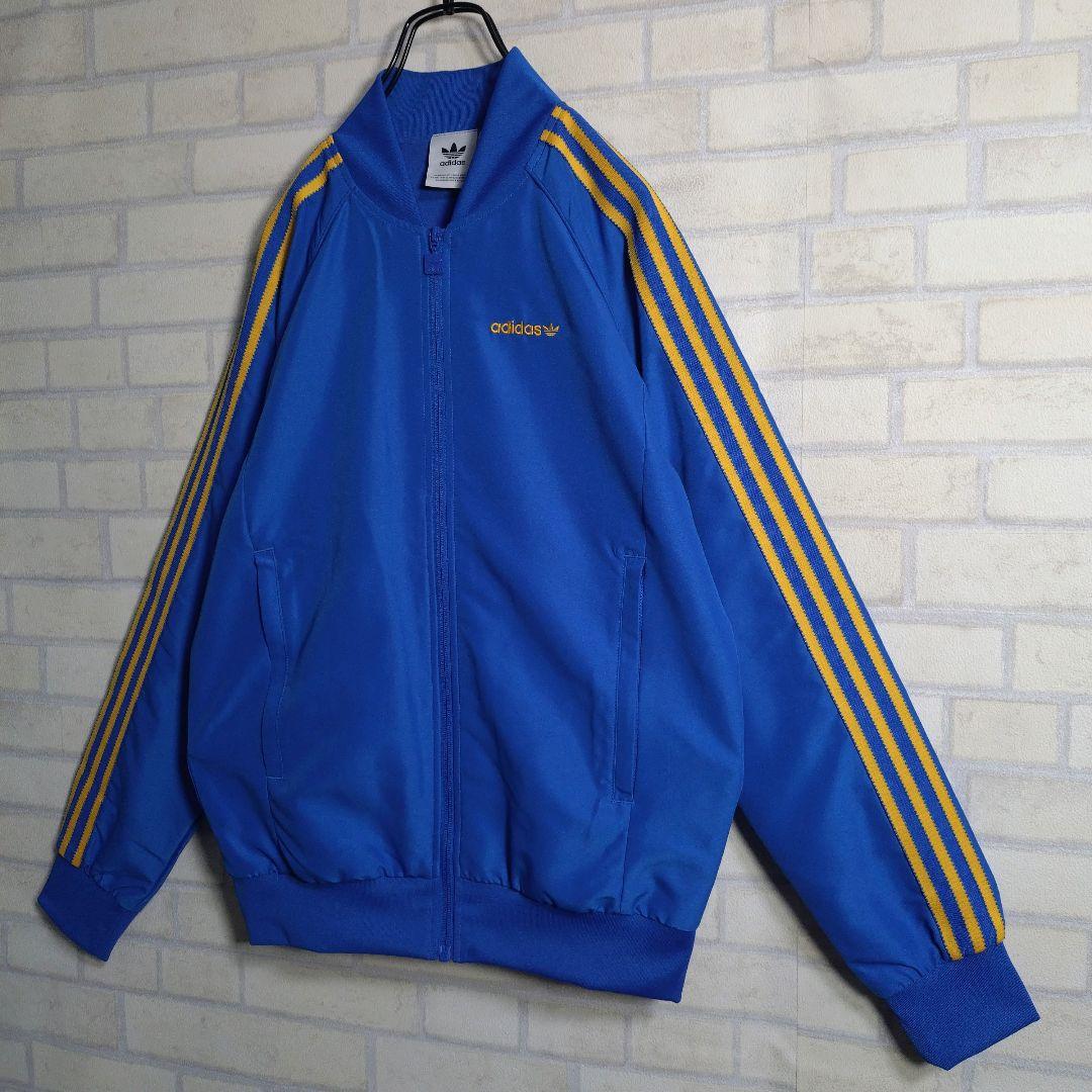 アディダス★美品 SST スーパースター セットアップ ジャージ 上下 青 L