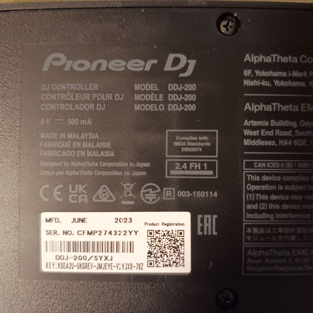 【送料込】DDJ-200 DJコントローラー(美品)