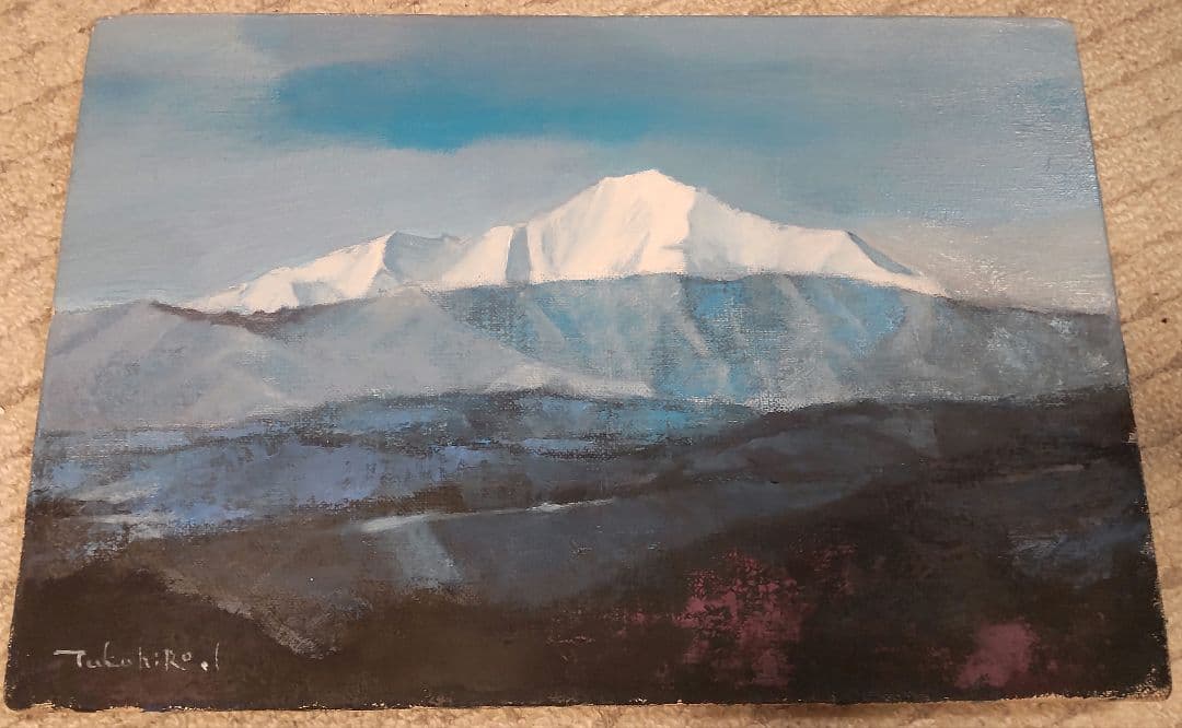 岩下尊弘 絵画 油絵 額装【米山】油彩6号