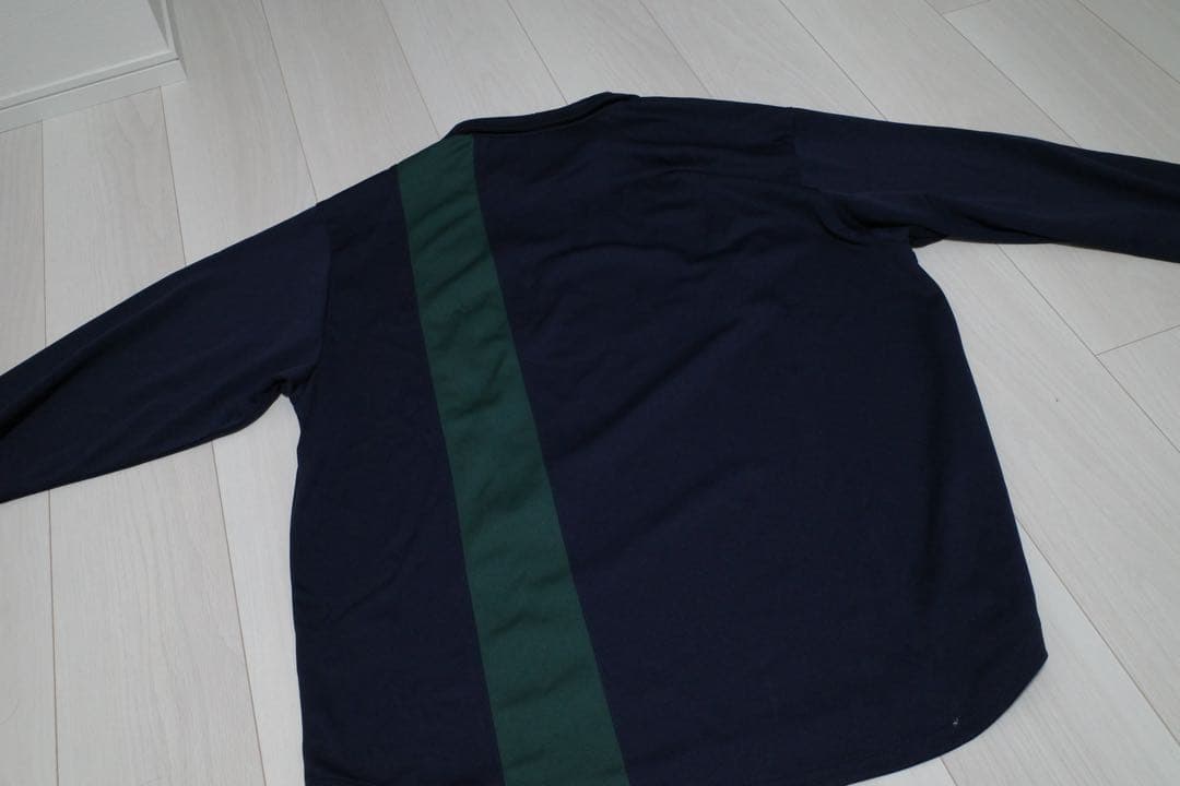 SEDAN ネイビー/グリーン 長袖シャツ