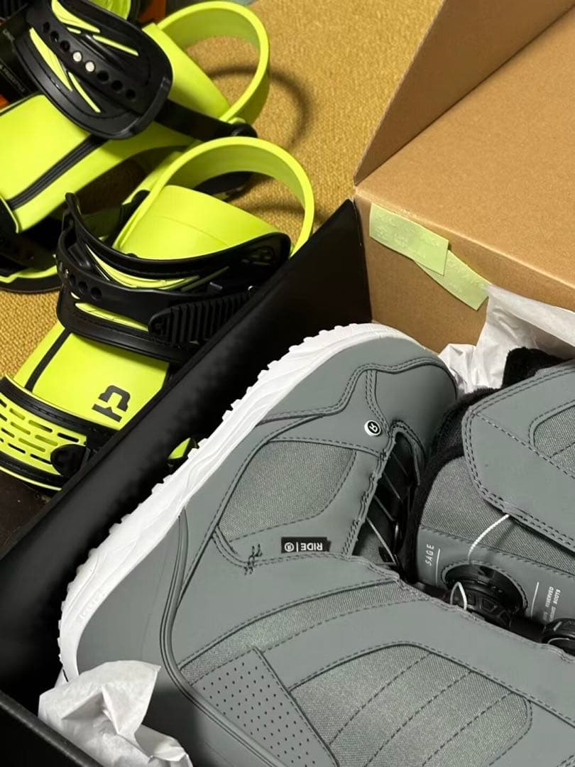 Union スノーボードビンディング ライムグリーンS size