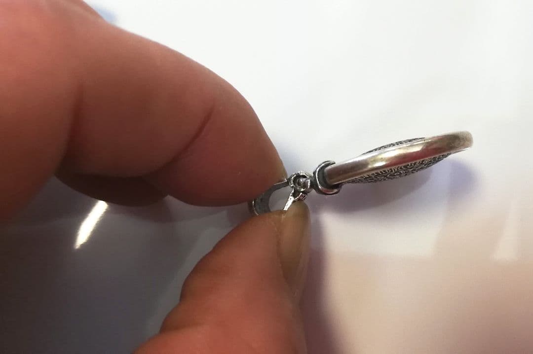 古代ギリシャ 両面フェストス·ディスク オーバル ペンダントトップ