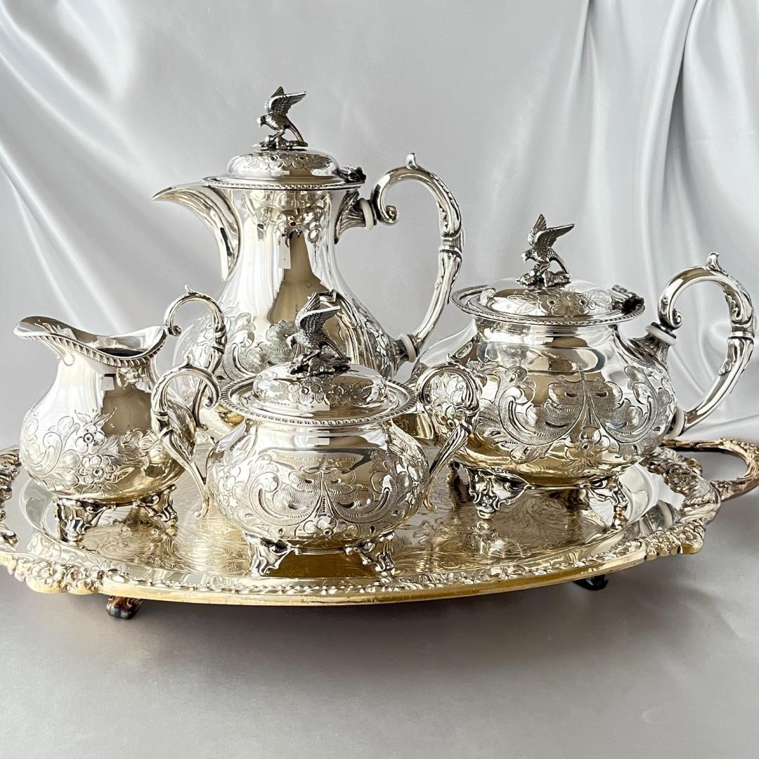 【John Turton】 ファルコンのティーセット 4点 ティーポット/ジャグ